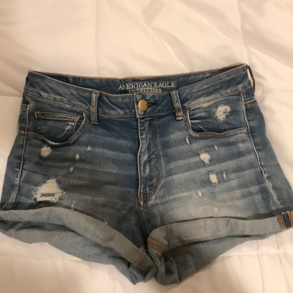 American Eagle Hi-Rise Shortie Shorts